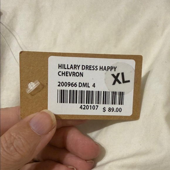 Title Nine Women's Chevron Hillary Dress - Navy and Pink NEW - Picture 3 of 11